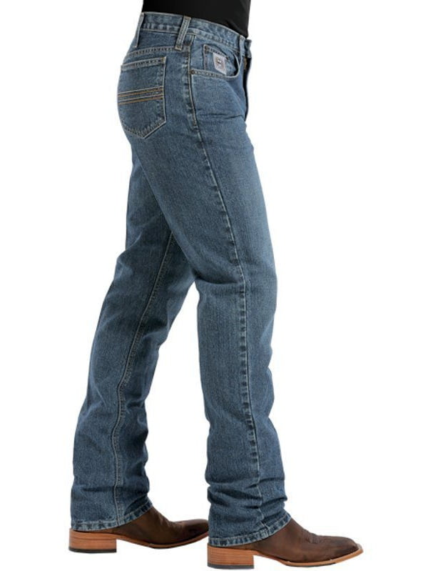 Cinch Mens Silver Label Dark Stonewash Slim Fit Jeans - Walmart.com ...
