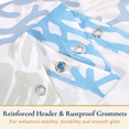 thumbnail image 4 of ComfiTime Beach Coastal Shower Curtain with Hooks – Heavy-Duty, Weighted-Hem Fabric Bathroom Curtain, Water-Repellent, Machine-Washable, Fade-Resistant, Blue, 72 x 72, 4 of 9