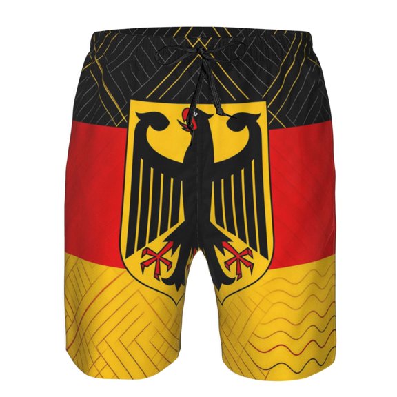 Men's Beach Shorts Flag Of Germany Board Shorts Summer Swim Trunks with Mesh Liner XX-Large