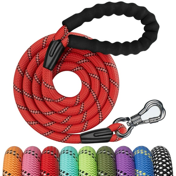 Correa para Perro NTR de 2.4 m Resistente con Cuerda Verde y Mango Acolchado