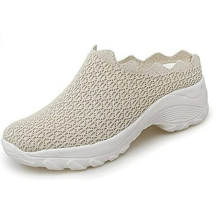 

Women s Slip On Mule Sneakers Breathable Mesh Backless Walking Shoes Size 5.5