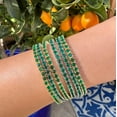 thumbnail image 3 of 14K Lab Emerald Tennis Bracelet,14K Gold Emerald Bracelet,14k Prong Set Emerald Tennis Bracelet,Emerald Layering Bracelet For Women Gift For mum, 3 of 6