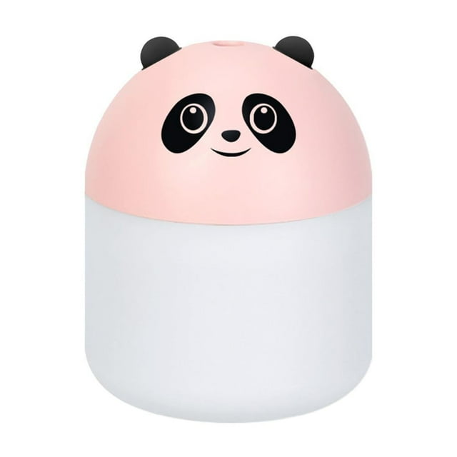 Binwennn Portable Mini Humidifiers Light up Large Humidifiers Warm Mist Small Cool Mist Humidifiers for Bedroom Humidifier For Household 250ml/5.28oz Water Tank Panda Silent Spray Humidifier With USB