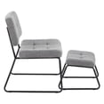 thumbnail image 2 of LumiSource Stout Lounge Chair With Ottoman, Gray/Black, 2 of 7
