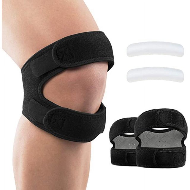 ZHAOCHENG Rodillera de neopreno de doble ángulo, ideal para aliviar el dolor de rodilla y la artritis, adecuada para correr, saltar, recuperación de lesiones de tenis, talla S/M