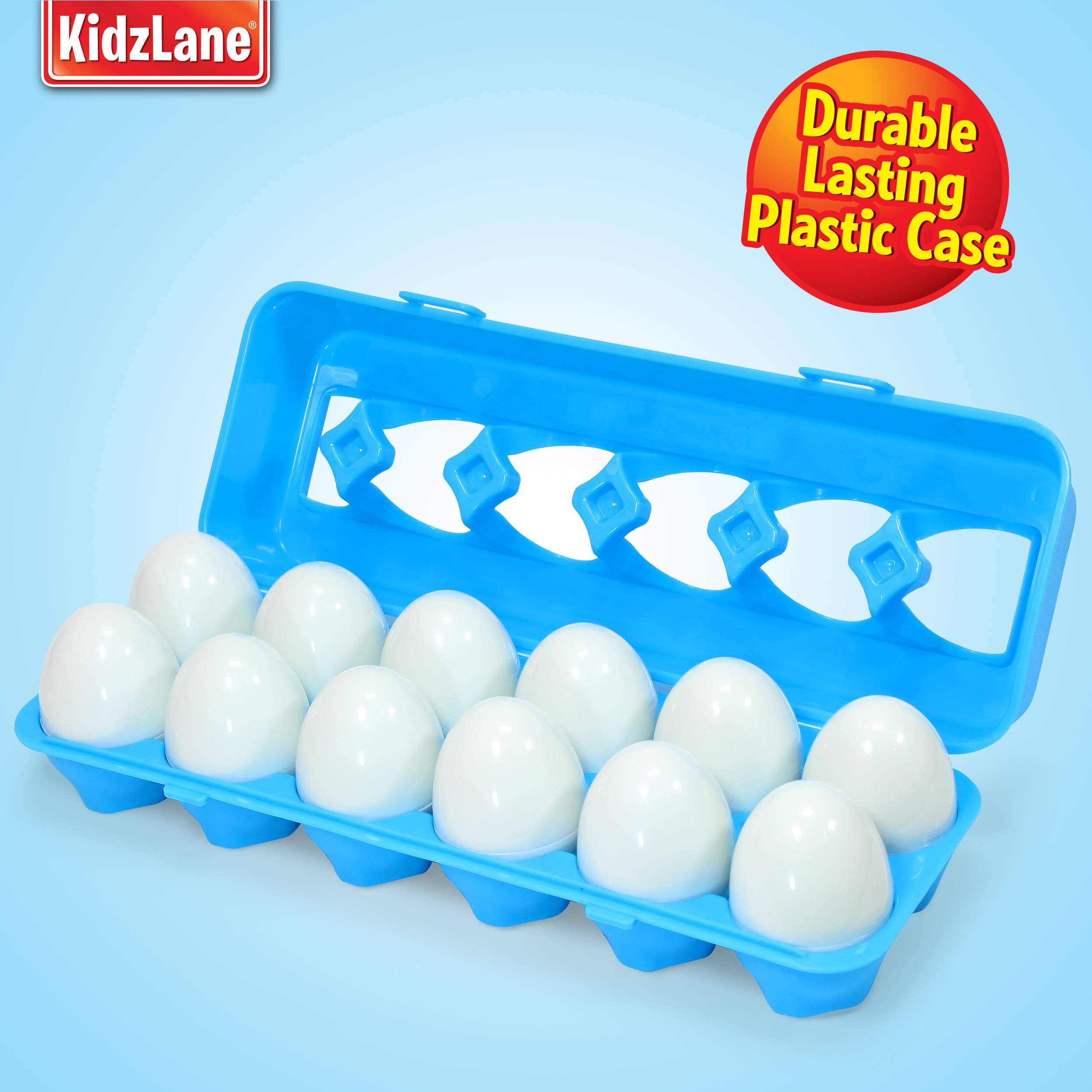 "Kidzlane Sorting & Matching Educational Egg Toy – Teach Colors, Shapes & Fine Motor Skills - 12 Sturdy Eggs in Plastic Carton – 100% Toddler & Child Safe 18M+" - image 4 of 6
