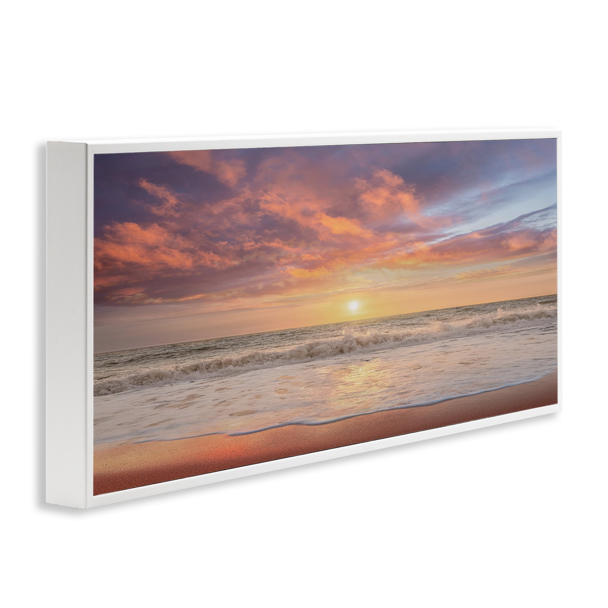 Stupell Industries Vivid Sunset Panorama White Framed Giclee Art, design by Mike Caliascibetta