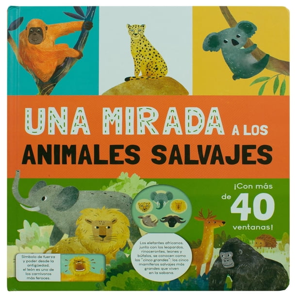 Libro infantil con ventanas: Una mirada a los animales salvajes