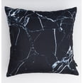 thumbnail image 2 of Ada Home Decor Decorative Square Throw Pillow, 18" x 18", Black Marble Printed, 2 of 6