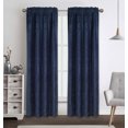 thumbnail image 1 of Italia Luxurious Chenille Rod Pocket Window Panel, Navy, 52x84 Inches, 1 of 1