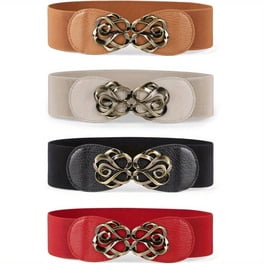 1978 4 Pack Wide Elastic Stretch Waist Belts For Women Dress Vintage 4 Pack Women Wide Elastic Waist Belt for Dress Vintage  main image 4