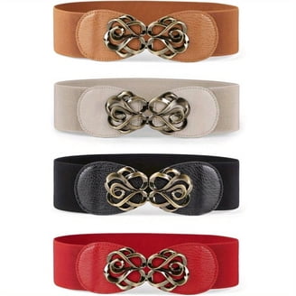 4 Pack Women Wide Elastic Waist Belt for Dress Plus Size  display picture 3