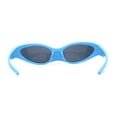 thumbnail image 4 of Super Unique Trendy 90s Sport Style Wrap Around Plastic Sunglasses Blue Black, 4 of 4