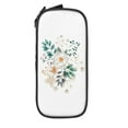 thumbnail image 2 of XMXY Flower Daisy Leaves Large Capacity Pencil Case, Portable Pencil Bags with Compartments Zipper Black, 2 of 7