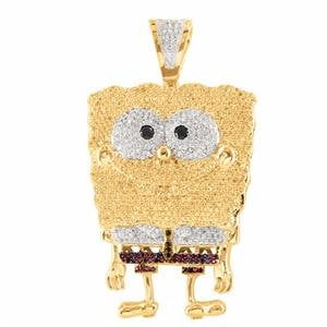 Canary Yellow Pendant - Spongbob Squarepants pendant Mens Canary 14k Gold Finish Sale New Multi Tone