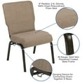 thumbnail image 5 of 35" Mixed Tan Molded Foam Church Chair with Gold Vein Frame, 5 of 8
