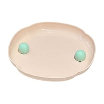 Generic Candy Plates Small Baking Dish, Porcelain Rectangular Bakeware with Double Handle, Baking Pans for Cooking and Cake Dinner