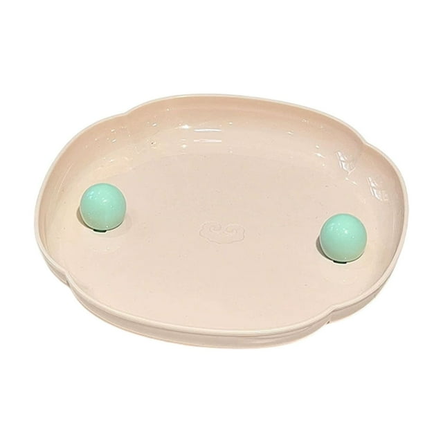 Round Plastic Serving and Display Tray for Candy Snacks Fruit and Home Organization