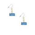 thumbnail image 2 of Delight Jewelry Royal Blue ''Little Sister'' with Heart Gold Tone Infinity French Earrings, 2 of 4
