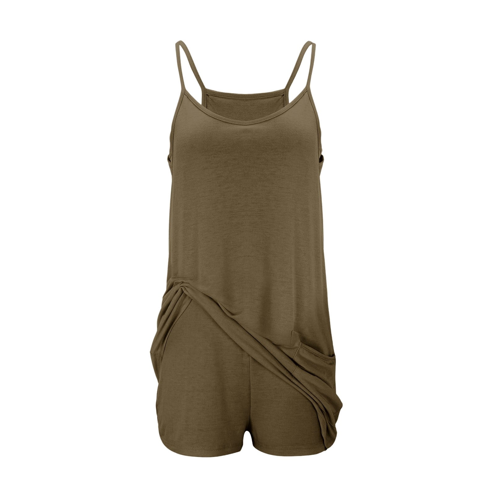 GILIGEGE Womens Athletic Dress Hot Shot Mini Dress Built In Shorts Summer Workout Romper Dress 2025 Trendy Outfit Workout Romper Dress with Shorts Sleeveless Spaghetti Straps Athletic Vacation