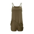 thumbnail image 6 of Yubnlvae Athletic Romper Dress for Women - Sleeveless Workout Outfits (Built-In Shorts, Vacation & Gym Wear) Green L, 6 of 8