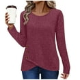thumbnail image 2 of DAFPZW Tunic Sweaters for Women Long Sleeve Shirts Crew Neck Tops with Buttons Fall Fashion Outfits Winter Clothing, 2 of 9