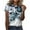 Blue, variant on OAVQHLG3B Plus Size Tops for Women Summer Casual Tops Printe Casual Loose Fit Tee Shirts Blouse Print Round-neck Shirt