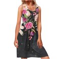 thumbnail image 2 of SMihono Robe d'Été Grande Taille pour Femmes 2023 Mode Décontractée Imprimée Sans Manches Col Rond, 2 of 6