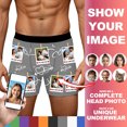 thumbnail image 2 of KHONTS Men's DIY Personalized Boxers Husband Boyfriend Funny Boxers for Men Valentine's Day Birthday for Him Grey L, 2 of 8