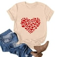 thumbnail image 5 of Yuanlook Valentines Day Short Sleeve Shirts for Women Love Heart Print T-Shirt Happy Valentine Day Tee Tops S-2XL, 5 of 5