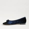Sam Edelman Maren Como Blue/Black Slip On Squared Toe Bow Detailed