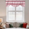 thumbnail image 3 of Pink and White Abstract Tie Up Valances Curtain, Adjustable Kitchen Mottled Oil Painting Texture Modern Valances for Windows Decor, Rod Pocket Short Curtains Set for Bedroom/Bathroom, 42"x18", 3 of 9