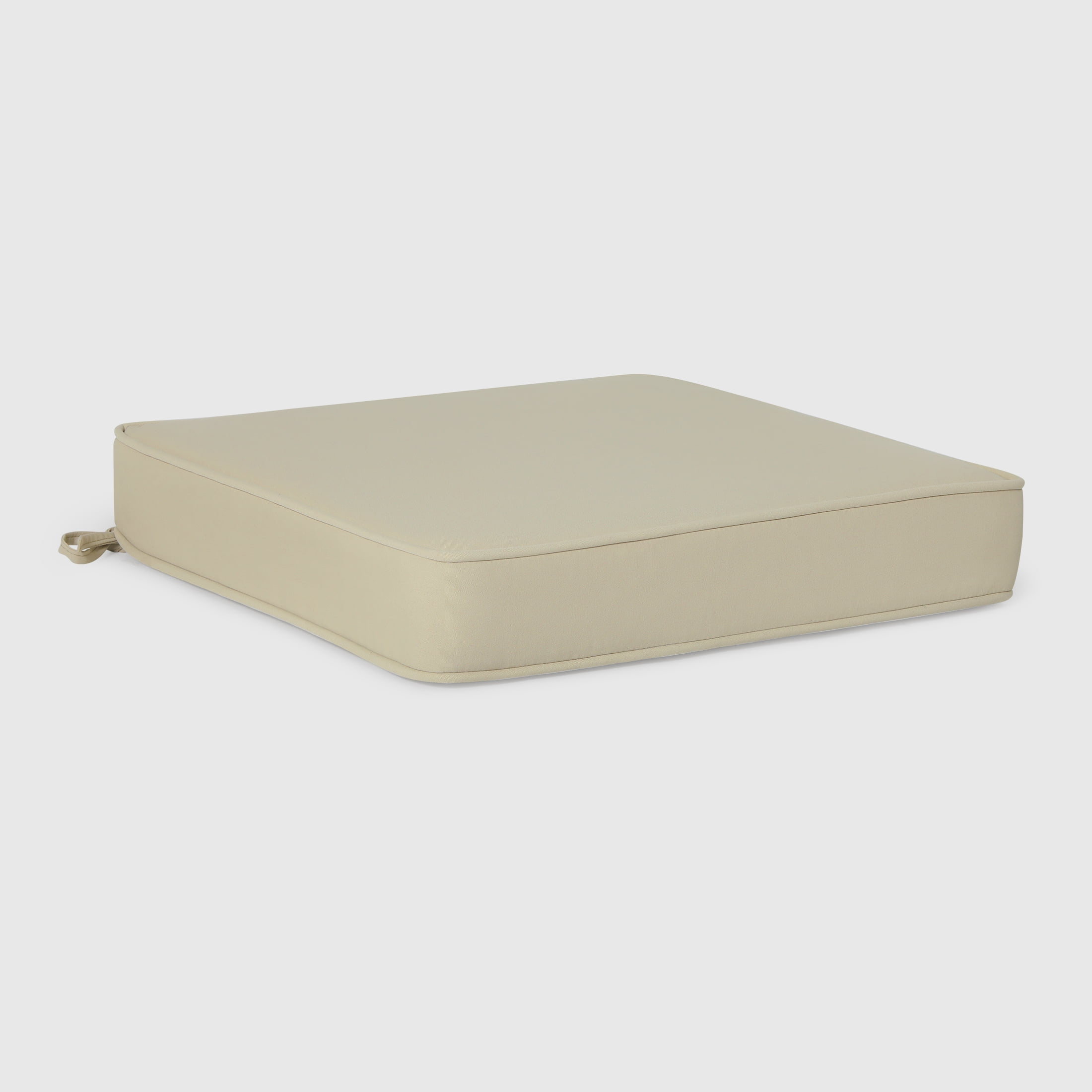 WestinTrends Solace Outdoor Patio Furniture Seat Chair Square Cushions with Piping. Set of 2, 20" x 19", Beige
