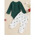 thumbnail image 6 of Baby Toddler 2 Piece Clothes Outfits 0 3 6 12 18 Months Long Sleeve Rompers and Christmas Print Elastic Pants Set for Infant, 6 of 9