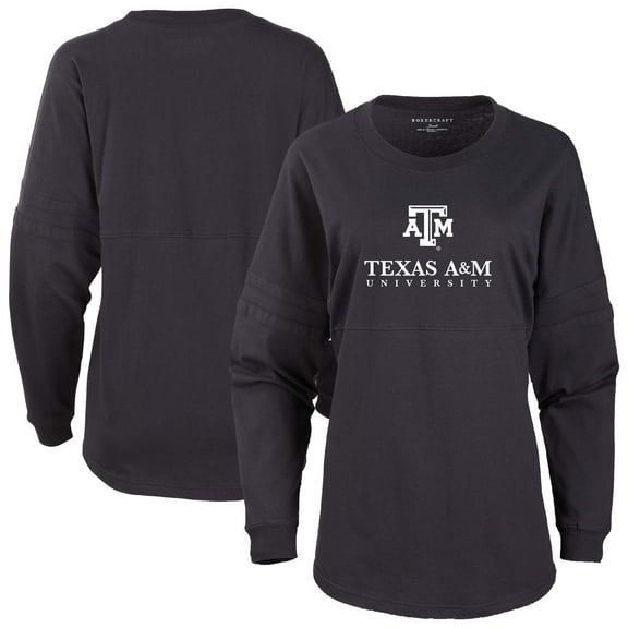 Women's Black Texas A&M Aggies Pom Pom Long Sleeve Jersey