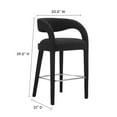 thumbnail image 4 of Modway Pinnacle Boucle Upholstered Bar Stool Set of Two in Black Silver, 4 of 10