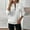 05-White, variant on Women's Quilted Sweatshirts Zipper Neck Long Sleeve Textured Solid Casual Loose Fashion Fall Pullover Tops 01-Black L