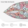 thumbnail image 3 of KLL Cartoon Hearts Decorative Throw Pillow Covers Velvet Soft for Couch Sofa Bedroom Living Room Outdoor (No pillow core)- 16"x16", 3 of 5