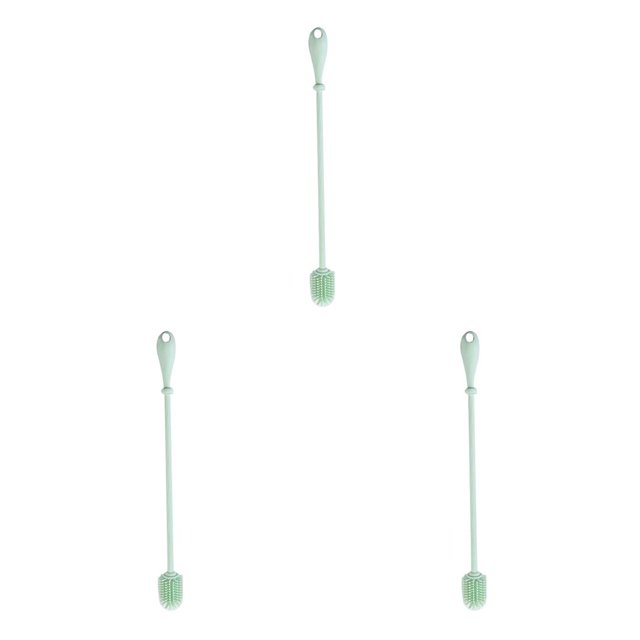 Kearding Herramienta de de cepillo de silicona de mango largo para botella de leche de bebé vaso de vidrio profundo Type1 NO1