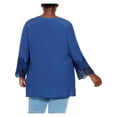 thumbnail image 2 of Avenue Womens Plus Sylvie Chiffon Crochet Blouse, 2 of 2