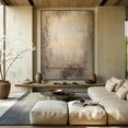 thumbnail image 5 of Handmade Gold Brown Color Oil Painting Wabi-Sabi Wall Art Abstract Textured Earth Tone Artwork Large Wall Decor For Living Room Unframed, 5 of 9