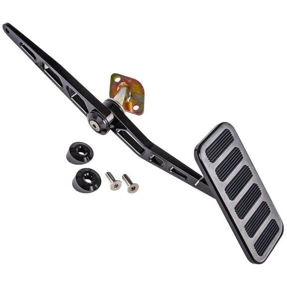 JEGS Billet Gas Pedal Assembly for 1955-1957 Chevy [Black Aluminum]