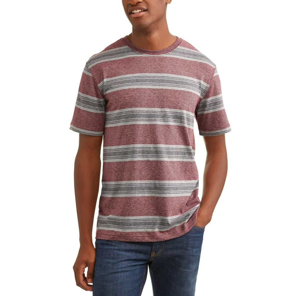 GEORGE - George Men's and big and tall men's stripe tee, up to size 3xlt - Walmart.com - Walmart.com