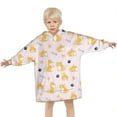 thumbnail image 3 of Cute Shiba Inu Blanket Hoodies for Kids 6-13YR Oversize Wearable Blanket Hoodies for Boys Girls Teens, 3 of 7