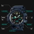 thumbnail image 3 of Men's Analog Sports Watch Military Watch Outdoor LED Stopwatch Digital Electronic Watches Large Dual Display Waterproof Tactical Army Watches for Men, 3 of 9