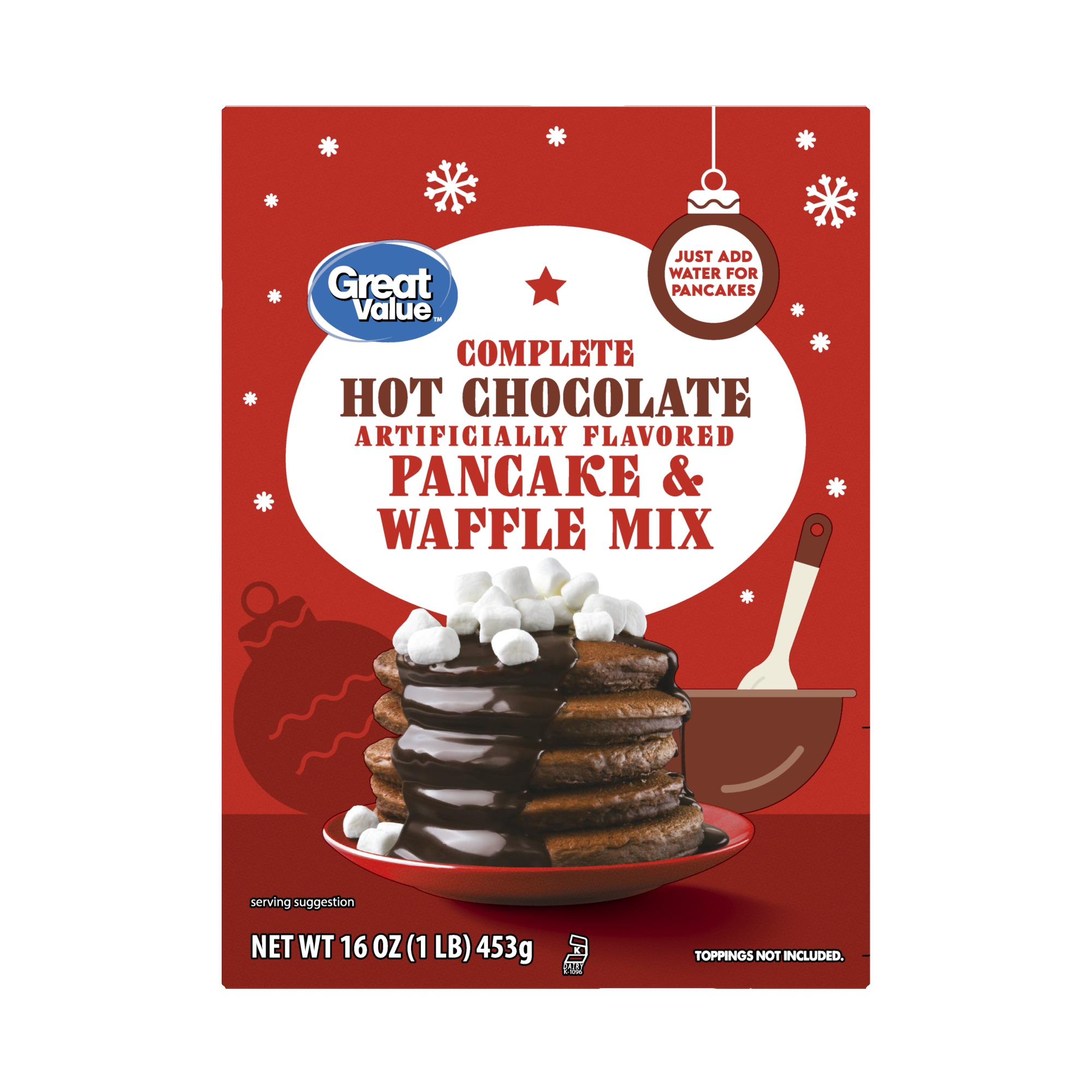 Great Value Complete Hot Chocolate Pancake and Waffle Mix, 16 oz