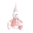 thumbnail image 4 of Muñeco de peluche navideño, adorno creativo, figura de peluche, muñeco de Navidad relleno para muñeco de nieve sentado, 4 of 9