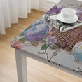 thumbnail image 5 of HAOXIT Vinyl Rectangle Tablecloth,Spring Bunny Blossom Flannel Backed Table Cloth, Easter Egg Basket 36*36, 5 of 8