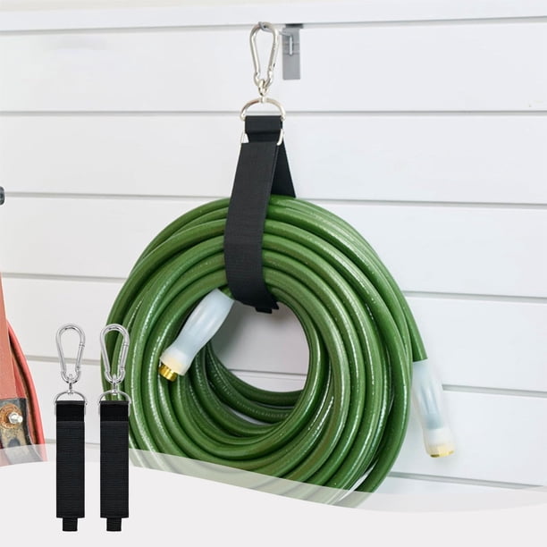 MTBLYS 2 ganchos de almacenamiento resistentes para garaje con mosquetones | Correas de nailon de 30 cm (12 pulgadas) y 227 kg (500 lbs)