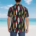 thumbnail image 4 of Balery Colorful Fishing Lures Camisas hawaianas de manga corta para hombre, camisas playeras de corte holgado, camisas de vacaciones con botones,X-Large, 4 of 7